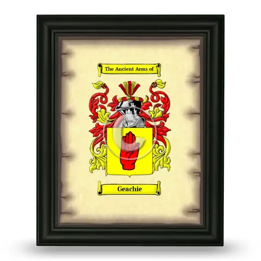 Geachie Coat of Arms Framed - Black