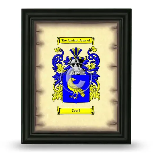 Geaf Coat of Arms Framed - Black