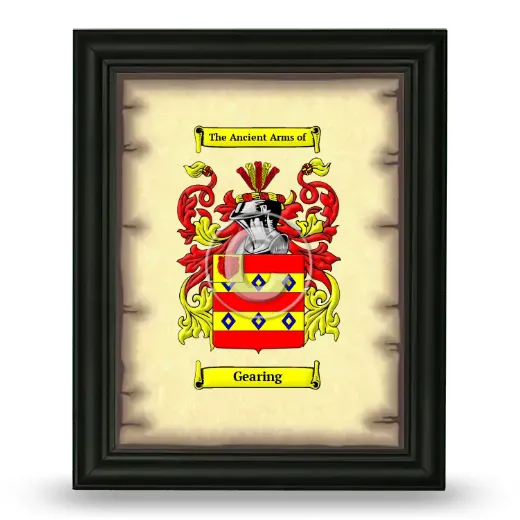 Gearing Coat of Arms Framed - Black