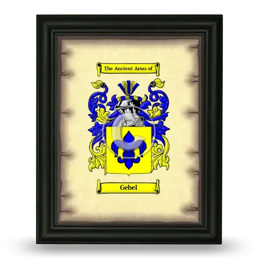 Gebel Coat of Arms Framed - Black