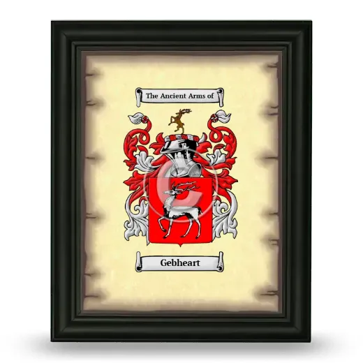 Gebheart Coat of Arms Framed - Black