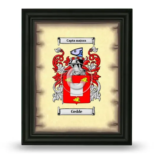 Gedde Coat of Arms Framed - Black