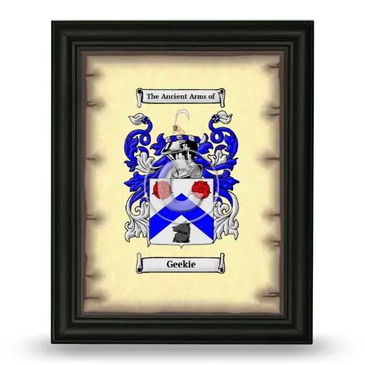 Geekie Coat of Arms Framed - Black