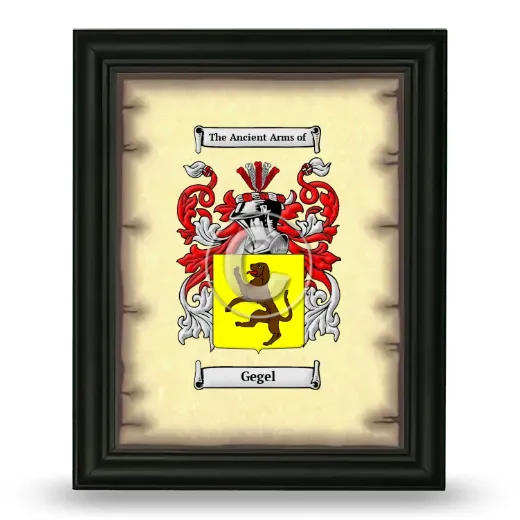 Gegel Coat of Arms Framed - Black