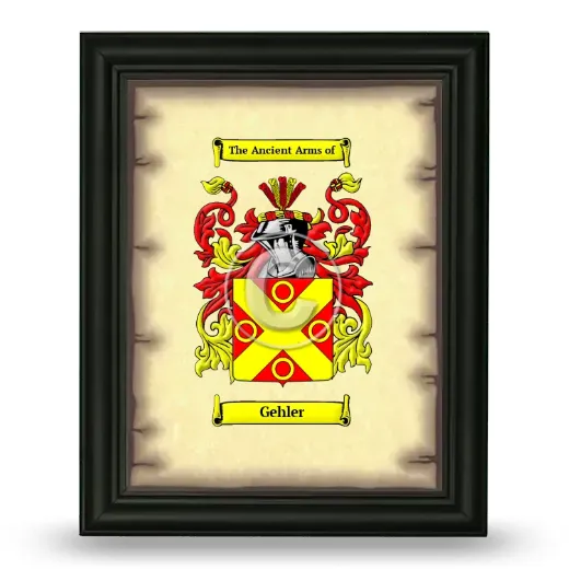 Gehler Coat of Arms Framed - Black