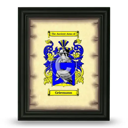 Geiermann Coat of Arms Framed - Black
