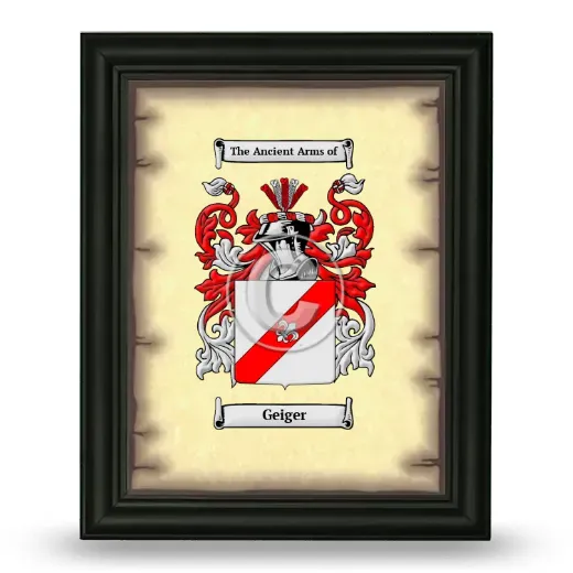Geiger Coat of Arms Framed - Black