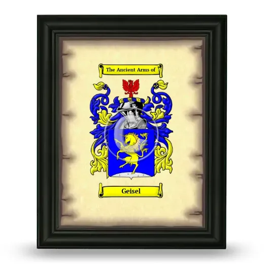 Geisel Coat of Arms Framed - Black
