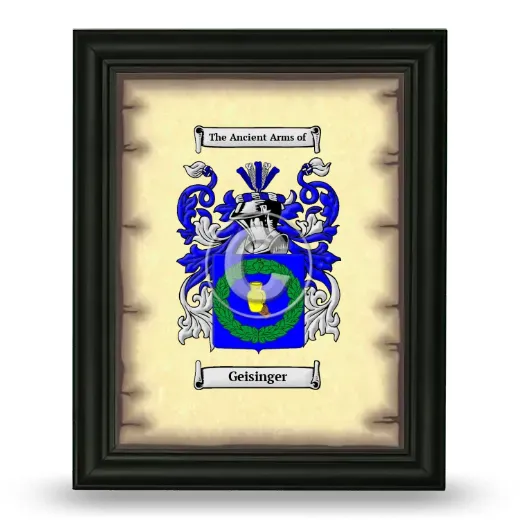 Geisinger Coat of Arms Framed - Black