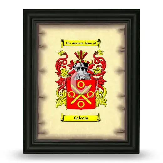 Geleem Coat of Arms Framed - Black
