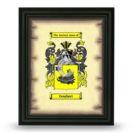 Gembert Coat of Arms Framed - Black