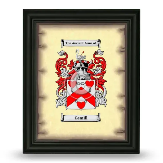Gemill Coat of Arms Framed - Black