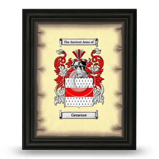 Genesse Coat of Arms Framed - Black