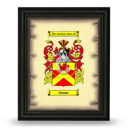 Genna Coat of Arms Framed - Black
