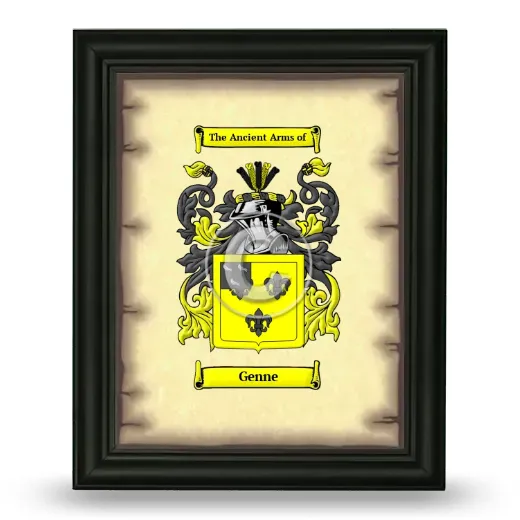 Genne Coat of Arms Framed - Black