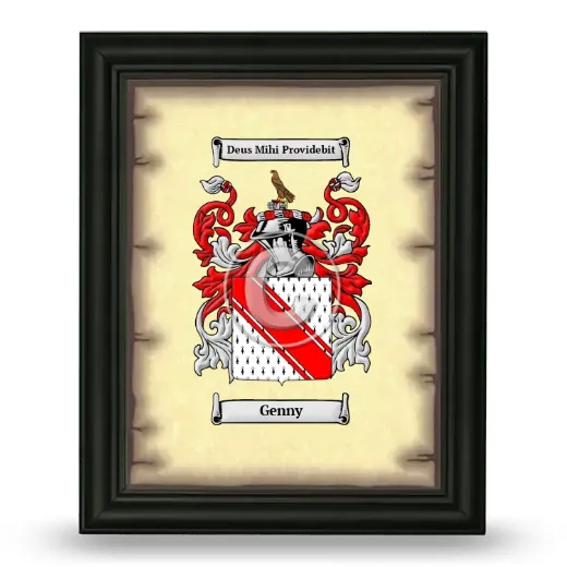 Genny Coat of Arms Framed - Black