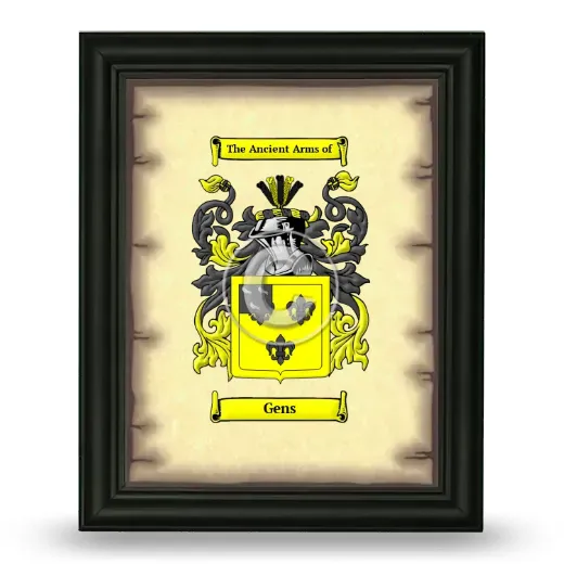 Gens Coat of Arms Framed - Black