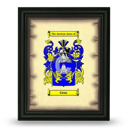 Gens Coat of Arms Framed - Black
