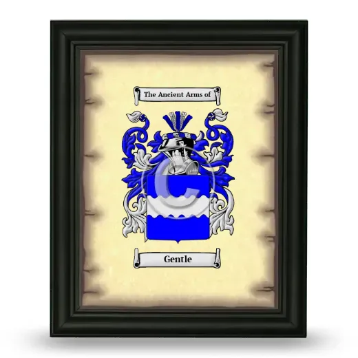 Gentle Coat of Arms Framed - Black