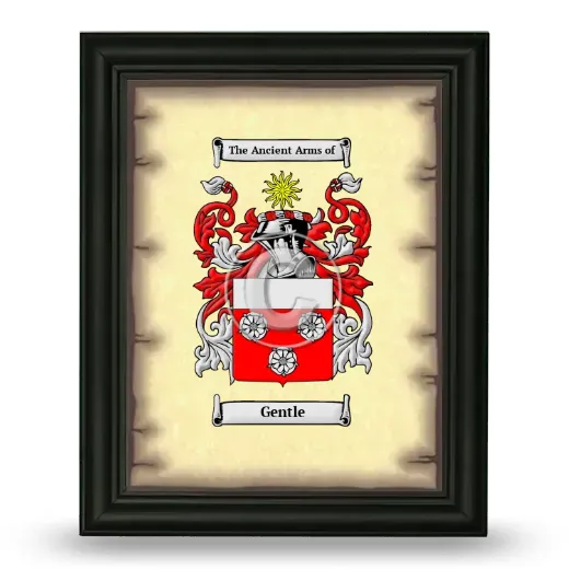 Gentle Coat of Arms Framed - Black