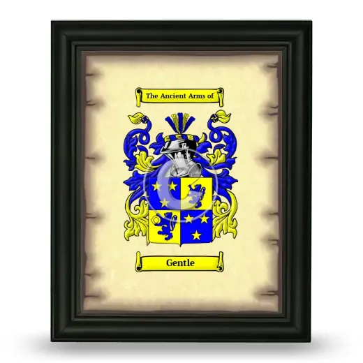 Gentle Coat of Arms Framed - Black