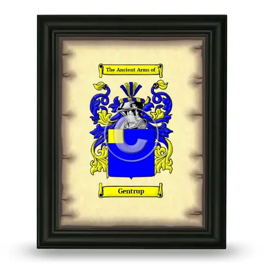 Gentrup Coat of Arms Framed - Black