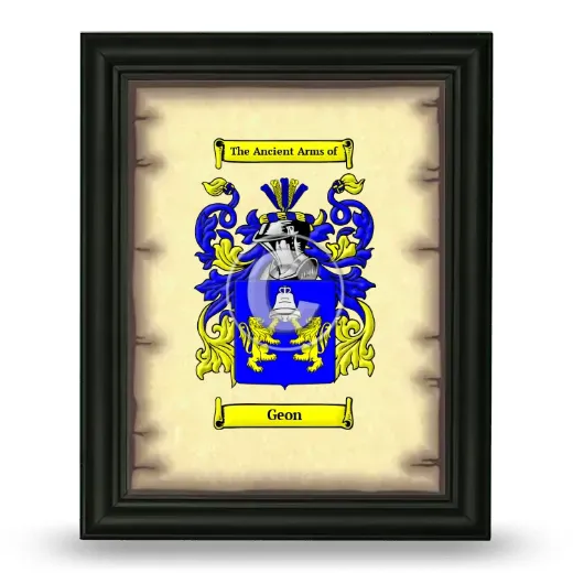 Geon Coat of Arms Framed - Black