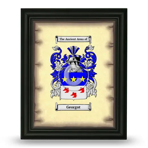 Georgot Coat of Arms Framed - Black