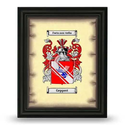 Geppert Coat of Arms Framed - Black