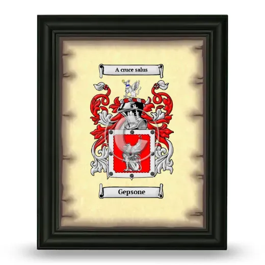 Gepsone Coat of Arms Framed - Black