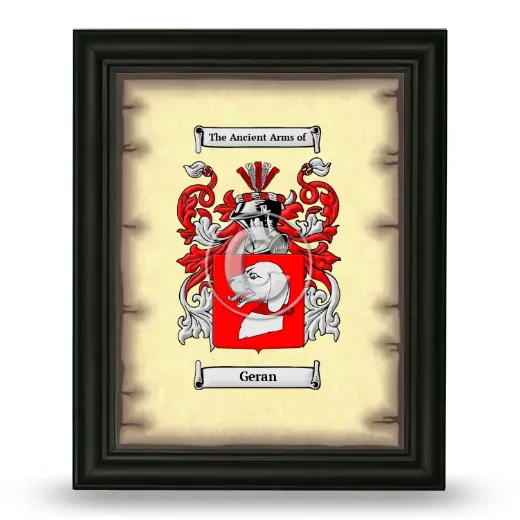 Geran Coat of Arms Framed - Black