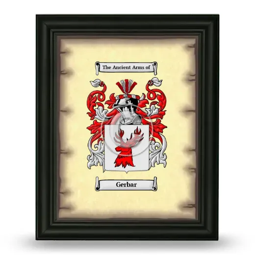 Gerbar Coat of Arms Framed - Black