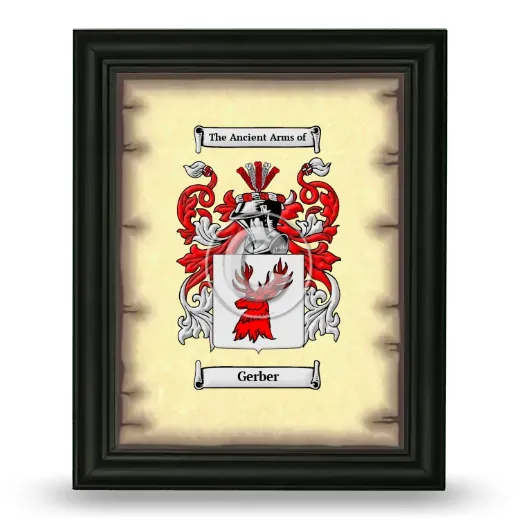 Gerber Coat of Arms Framed - Black