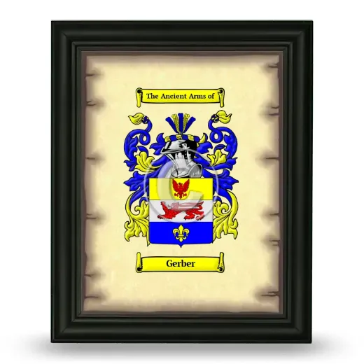Gerber Coat of Arms Framed - Black