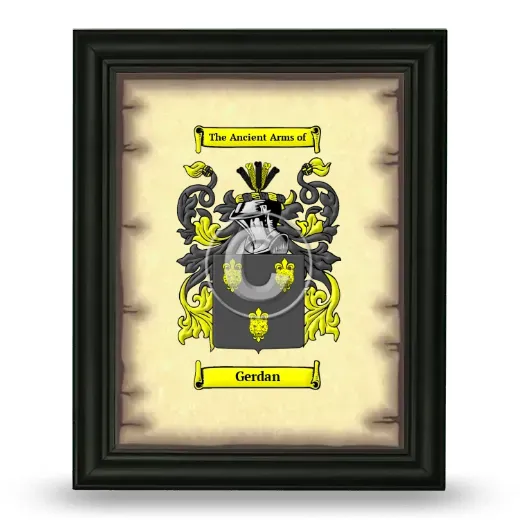 Gerdan Coat of Arms Framed - Black
