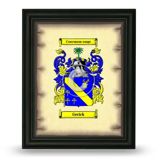 Gerick Coat of Arms Framed - Black