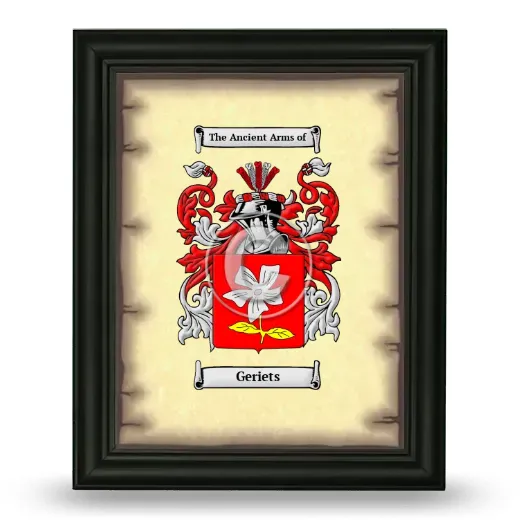 Geriets Coat of Arms Framed - Black