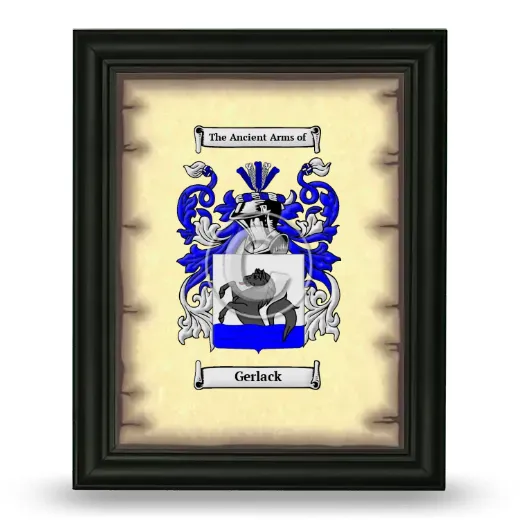 Gerlack Coat of Arms Framed - Black