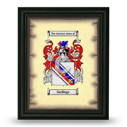 Gerlings Coat of Arms Framed - Black