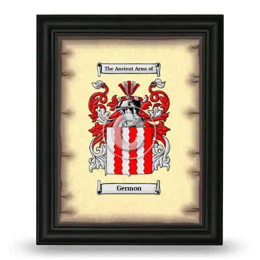 Germon Coat of Arms Framed - Black