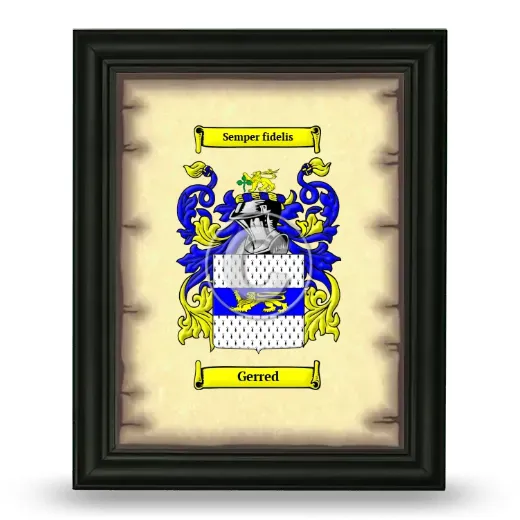 Gerred Coat of Arms Framed - Black