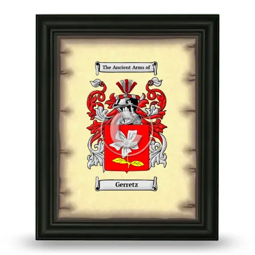 Gerretz Coat of Arms Framed - Black