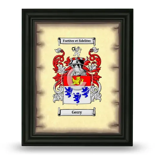 Gerry Coat of Arms Framed - Black