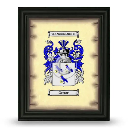 Gertze Coat of Arms Framed - Black