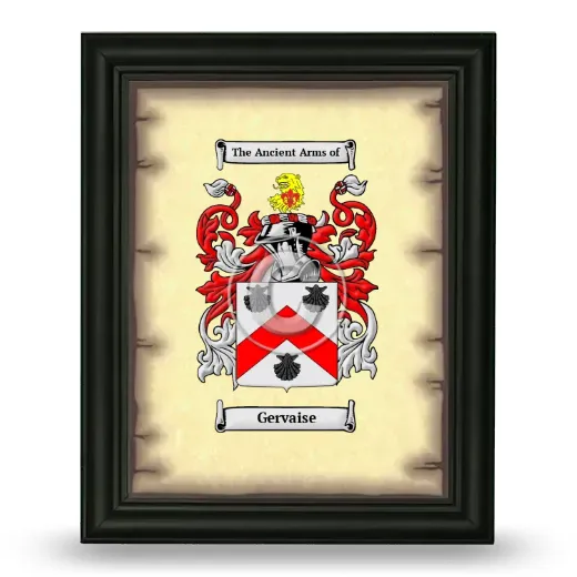 Gervaise Coat of Arms Framed - Black