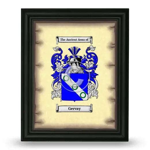 Gervay Coat of Arms Framed - Black