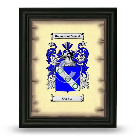 Gerver Coat of Arms Framed - Black