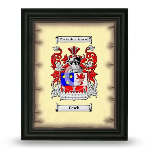 Gesch Coat of Arms Framed - Black