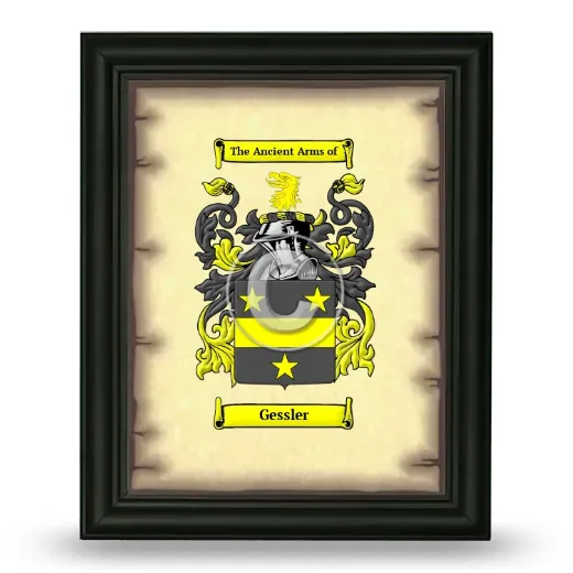 Gessler Coat of Arms Framed - Black