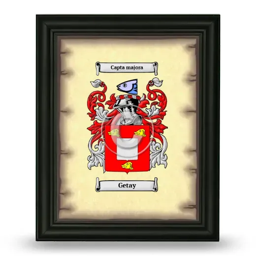 Getay Coat of Arms Framed - Black